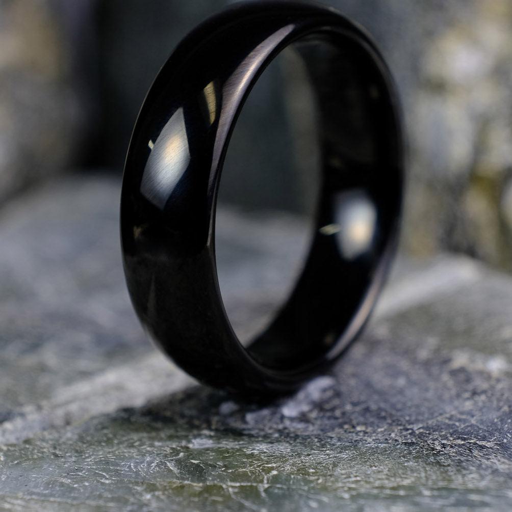 High Polished Black Band - 6mm