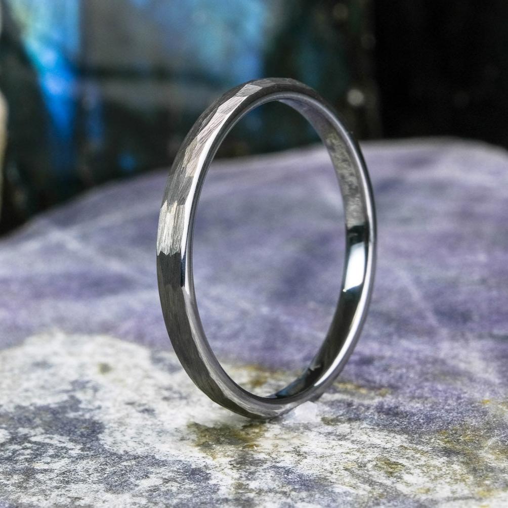 2024 Silver Wedding Band, Sterling Silver Ring, Texture Hammered Design, Infinity Wedding Ring, Unisex Silver Band, Classic Silver Band