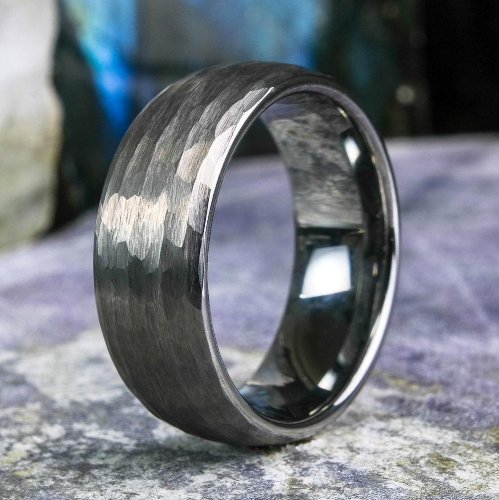 Silver Hammered Band - 8mm