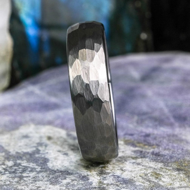 Silver Hammered Band - 6mm