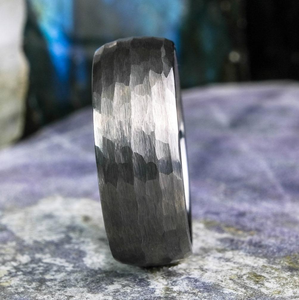 Silver Hammered Band - 8mm