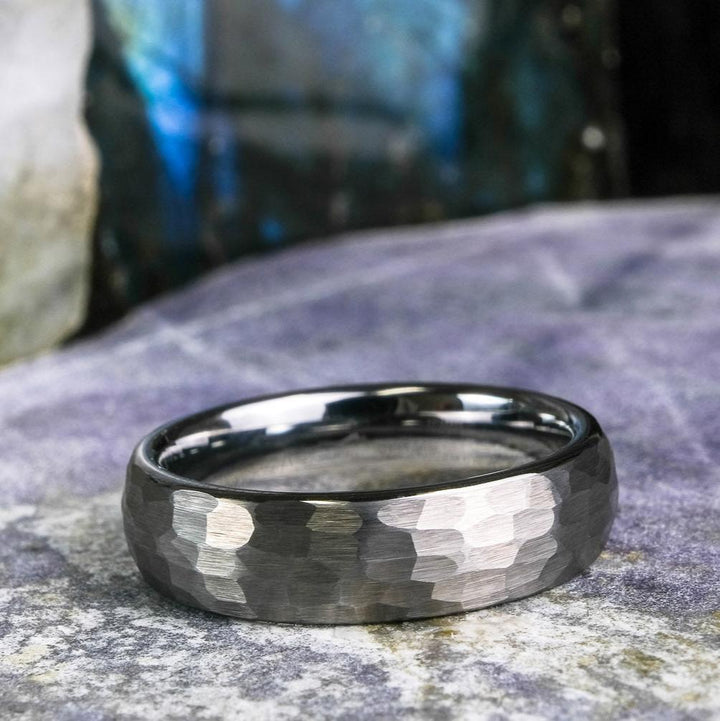 Silver Hammered Band - 6mm