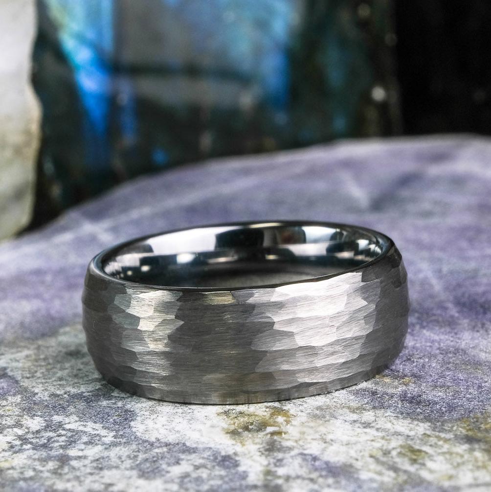 Silver Hammered Band - 8mm