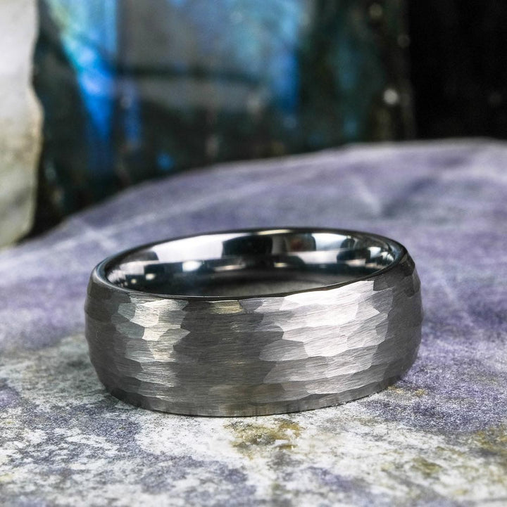 Silver Hammered Band - 8mm