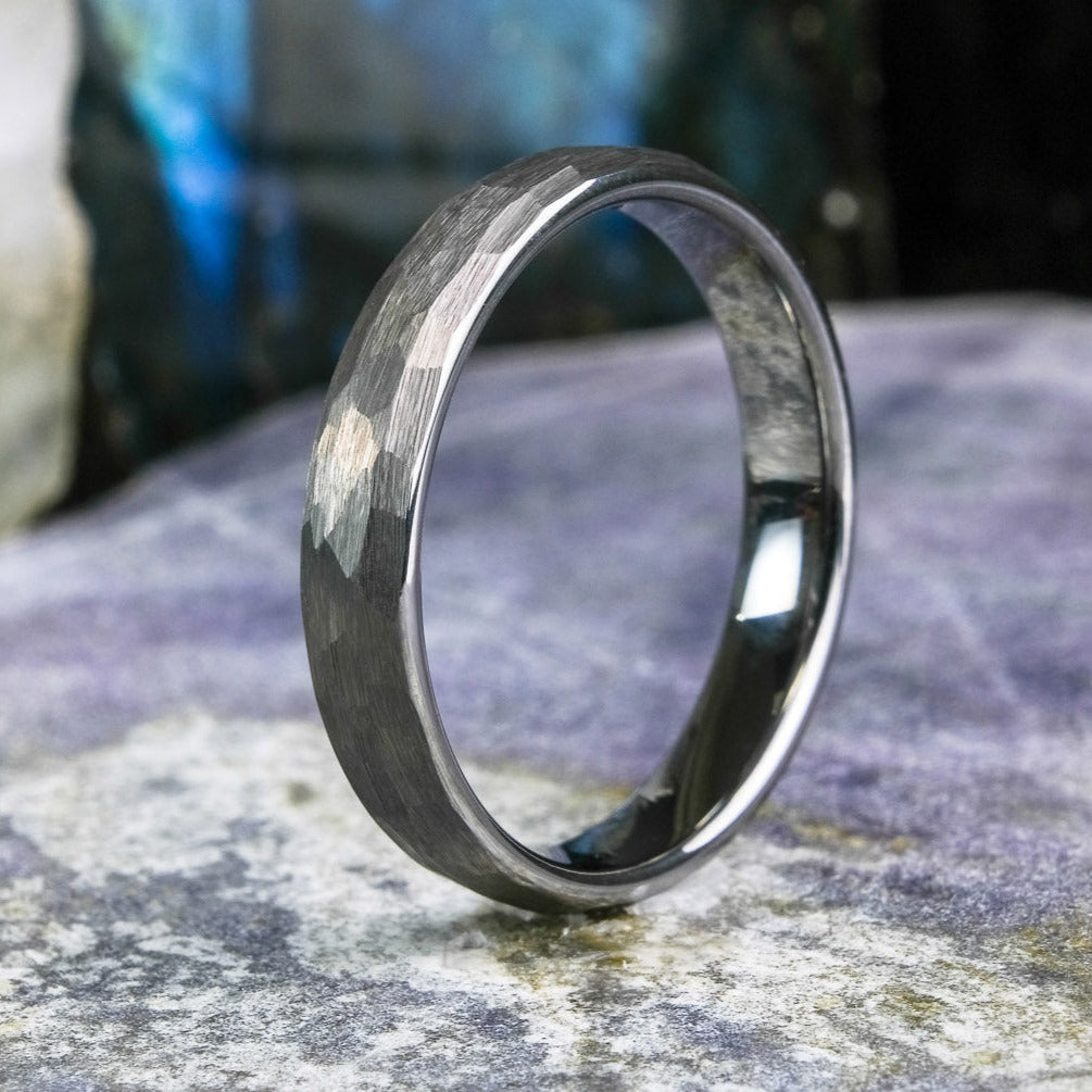Silver Hammered Band - 4mm