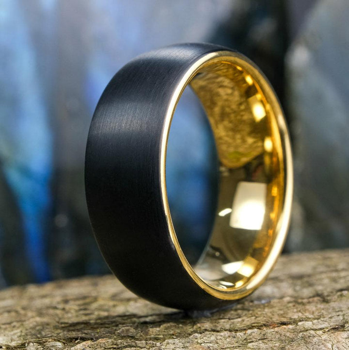 Brushed Black / Yellow Gold - 8mm