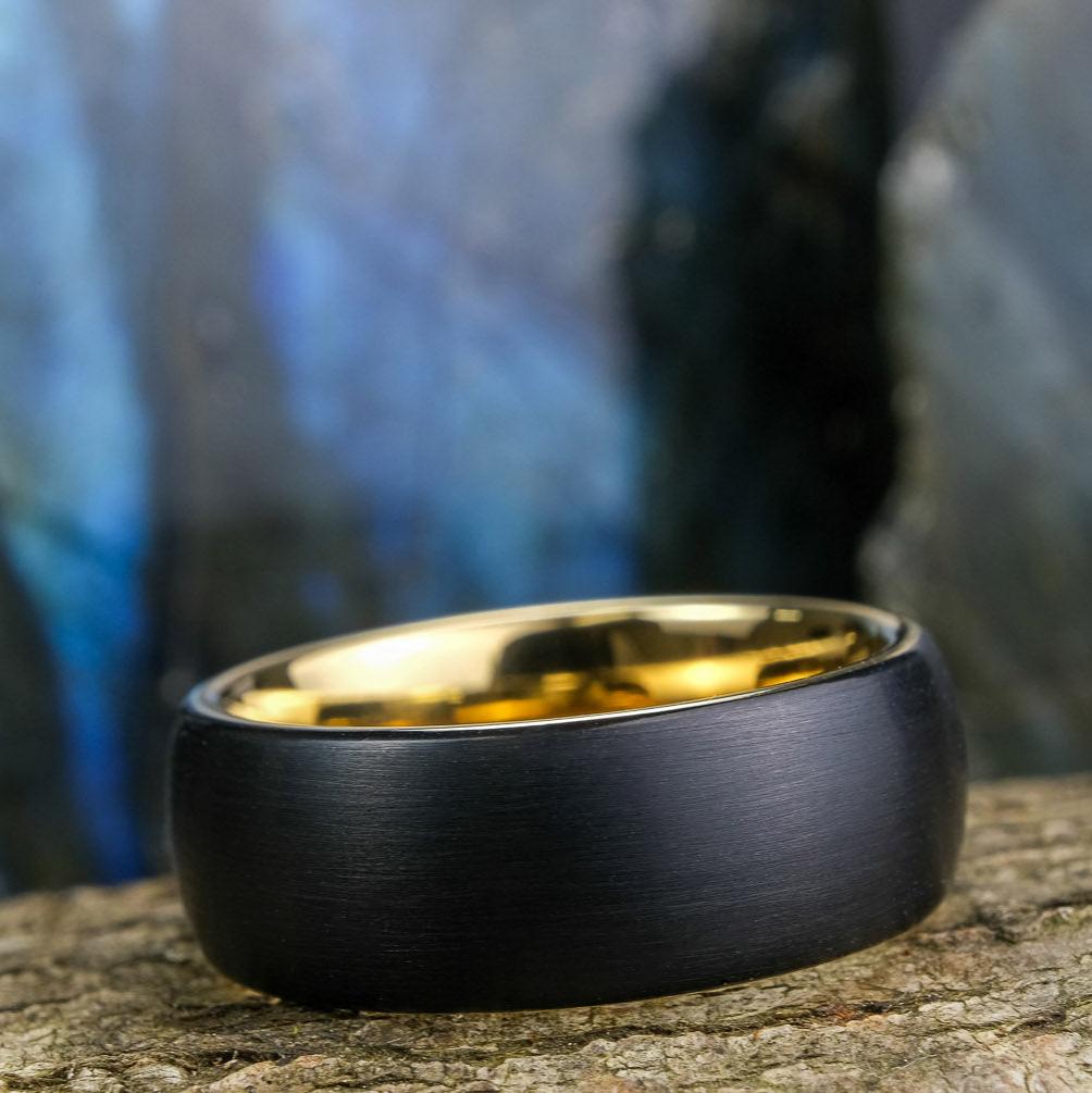 Brushed Black / Yellow Gold - 8mm