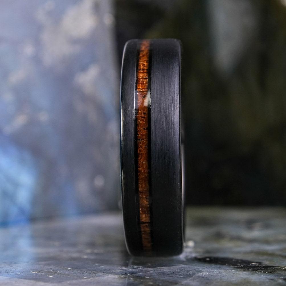 Koa Wood Stripe / Brushed Black - 6mm