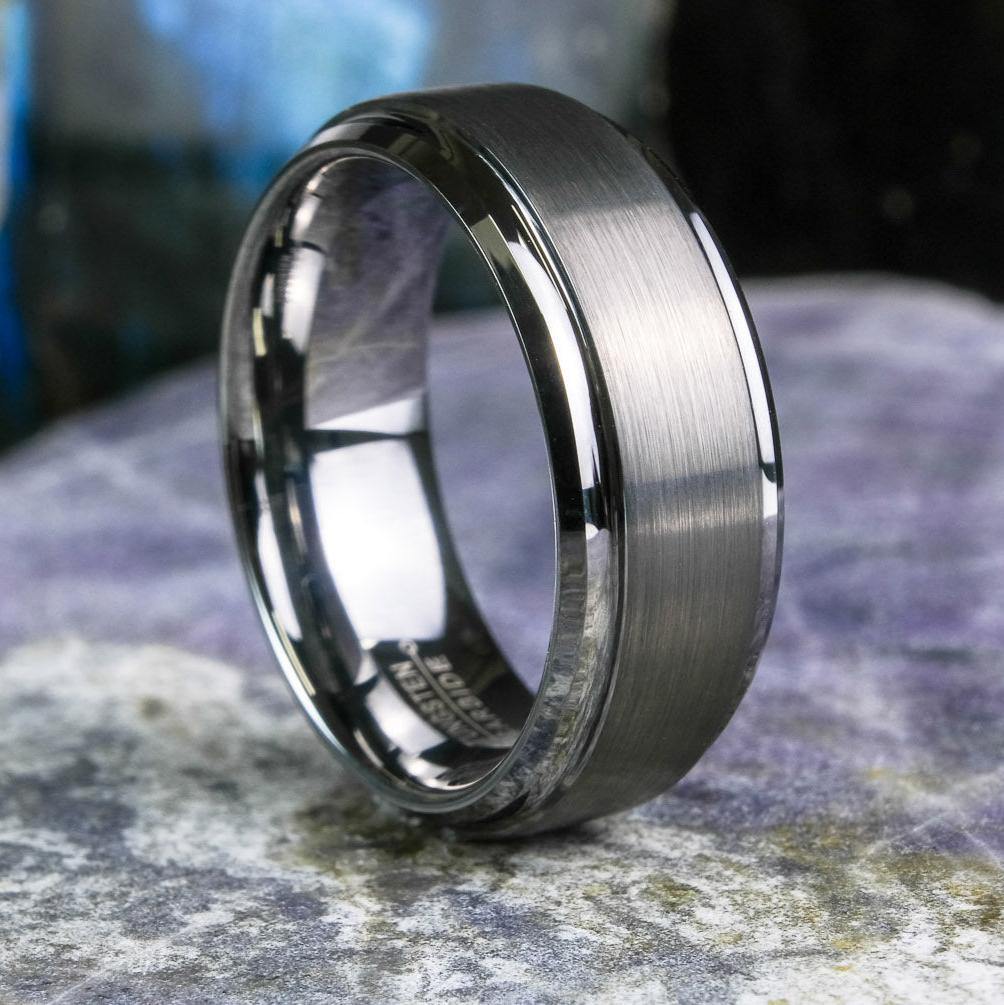 Silver Beveled Edge - 8mm