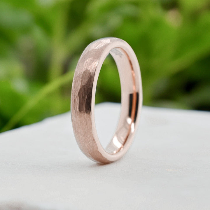 Rose Gold Hammered Band - 4mm