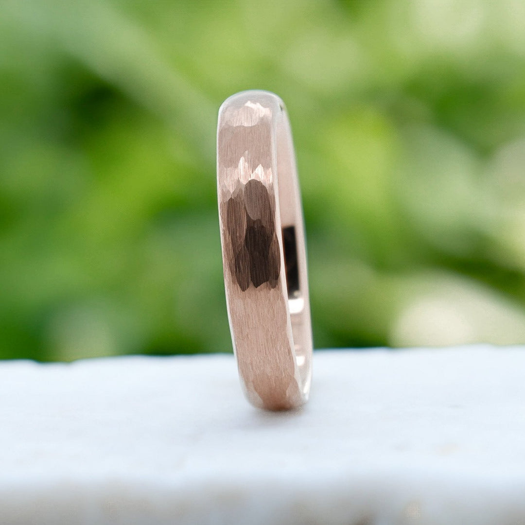 Rose Gold Hammered Band - 4mm