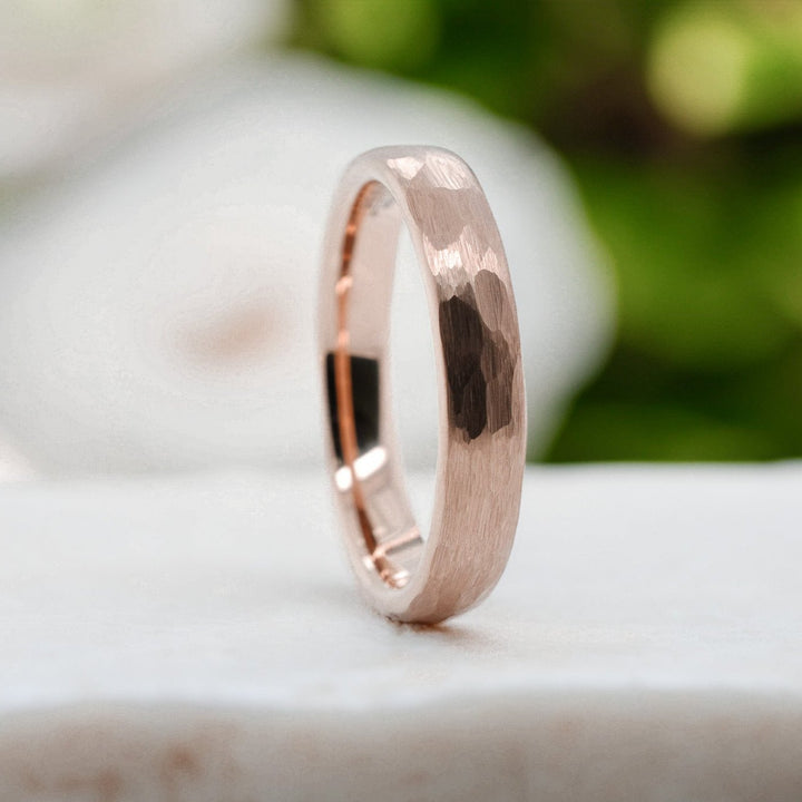 Rose Gold Hammered Band - 4mm