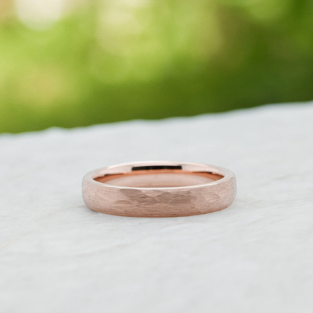 Rose Gold Hammered Band - 4mm
