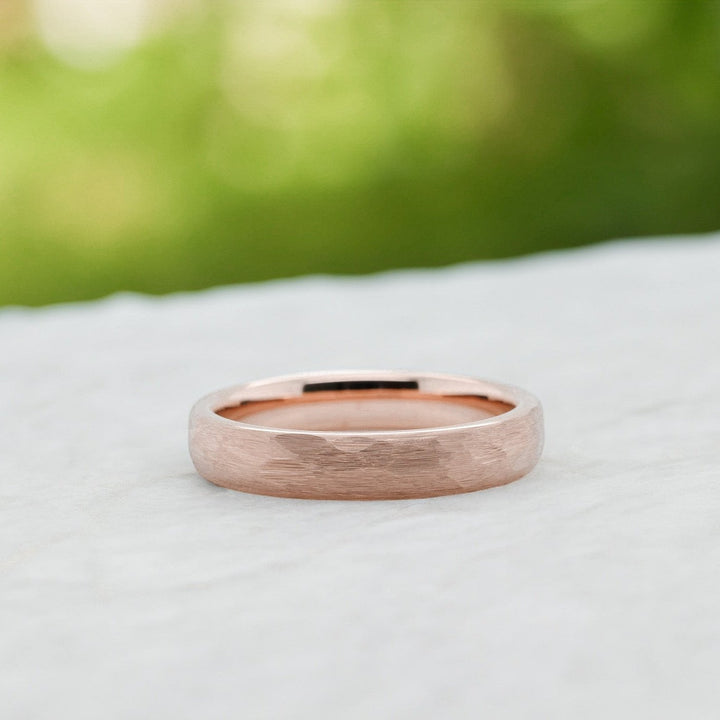 Rose Gold Hammered Band - 4mm