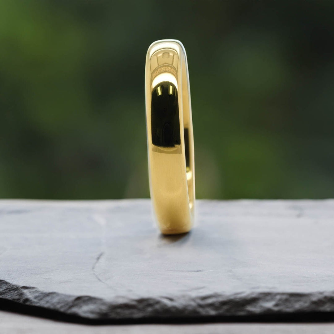 High Polished Yellow Gold - 4mm