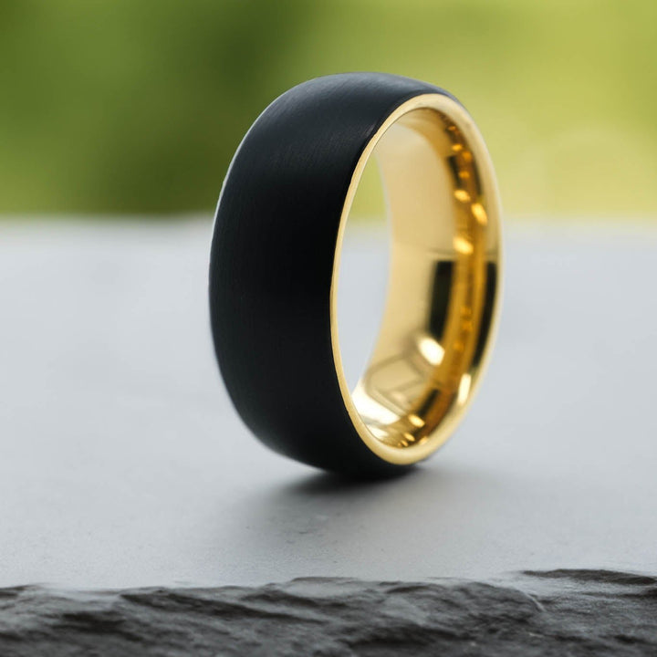 Brushed Black / Yellow Gold - 8mm