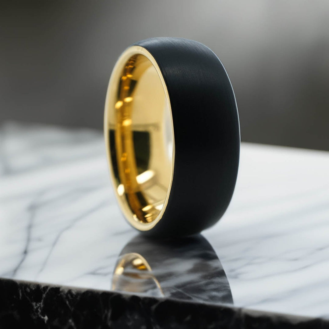 Brushed Black / Yellow Gold - 8mm