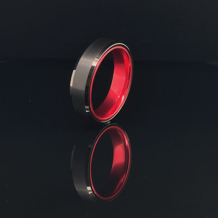 Black Brushed / Polished Red Interior - 6mm
