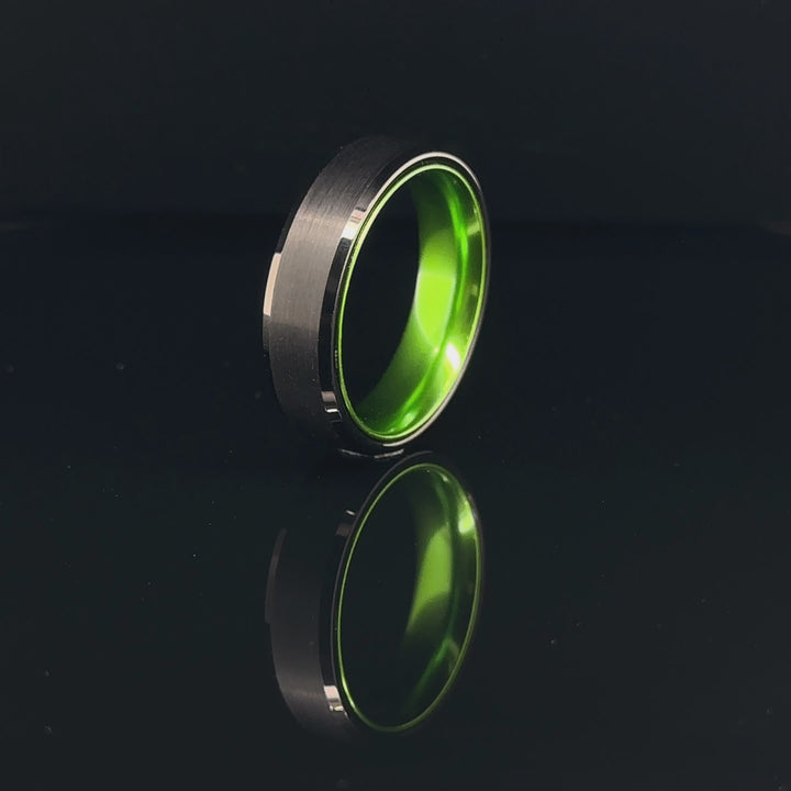 Black Brushed / Polished Green Interior - 6mm