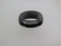8mm HAMMERED Black Tungsten Carbide Unisex Band