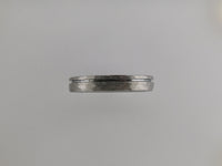 4mm Hammered Silver* Tungsten Carbide Unisex Band With Stripe
