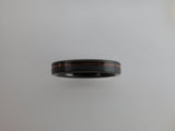 4mm BRUSHED Black Tungsten Carbide Unisex Band with KOA Wood Stripe Inlay