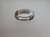 6mm Brushed Silver* BEVELED EDGE Tungsten Carbide Unisex Band