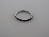 2mm HAMMERED Black Tungsten Carbide Unisex Band with Silver* Interior