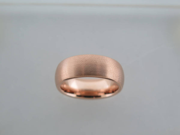 8mm BRUSHED Rose Gold* Tungsten Carbide Unisex Band