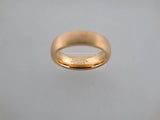 6mm BRUSHED Yellow Gold* Tungsten Carbide Unisex Band