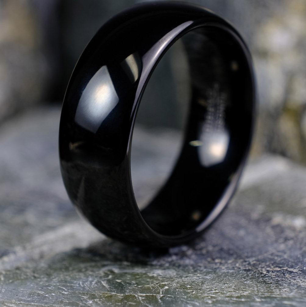 High Polished Black Band - 8mm