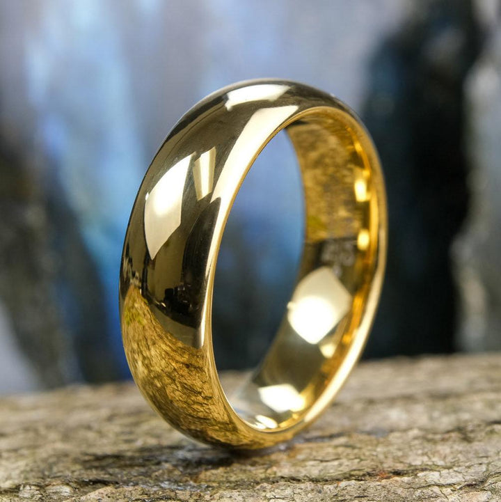 High Polished Yellow Gold - 6mm