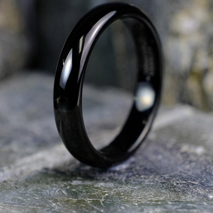 High Polished Black Band - 4mm