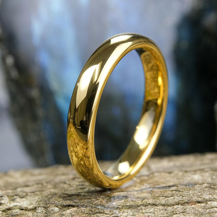 High Polished Yellow Gold - 4mm