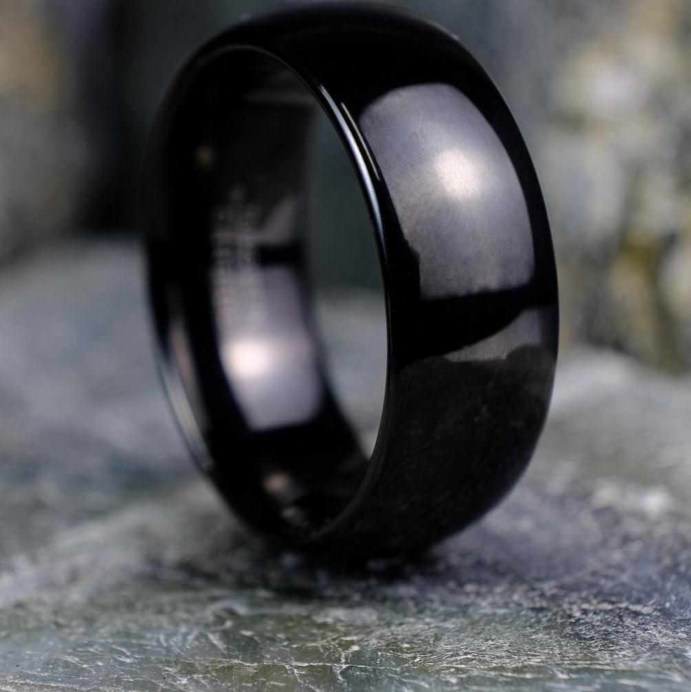 High Polished Black Band - 8mm