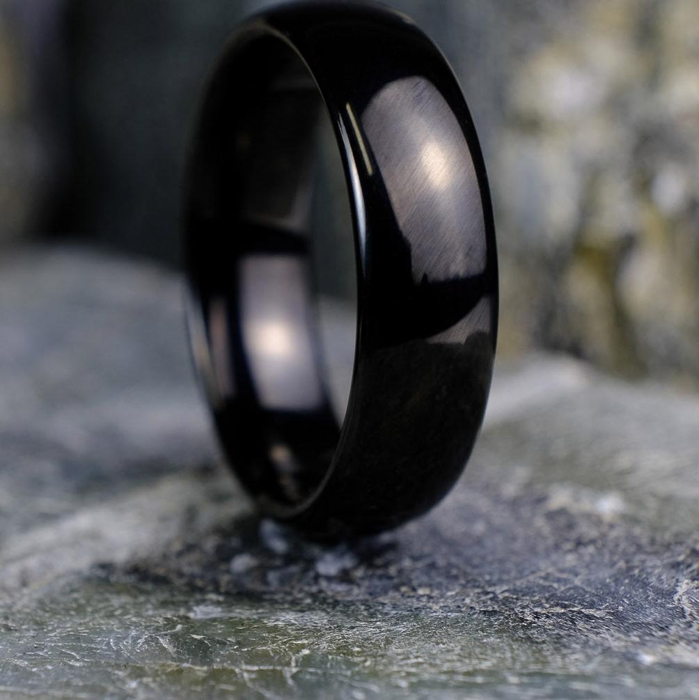 High Polished Black Band - 6mm