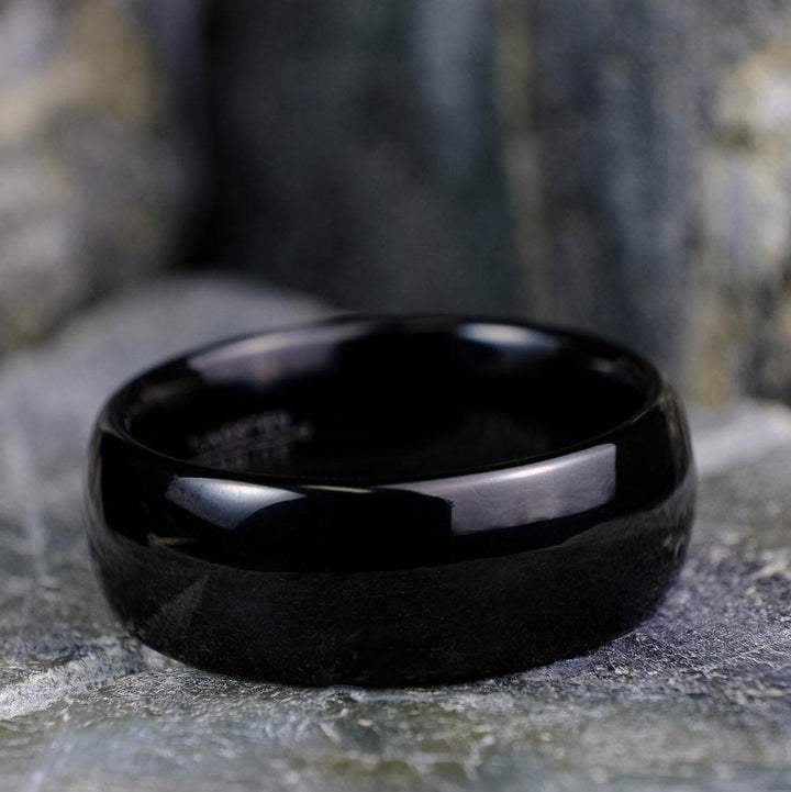 High Polished Black Band - 8mm