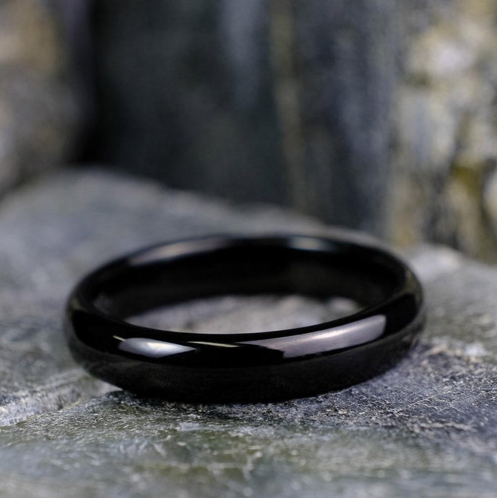 High Polished Black Band - 4mm