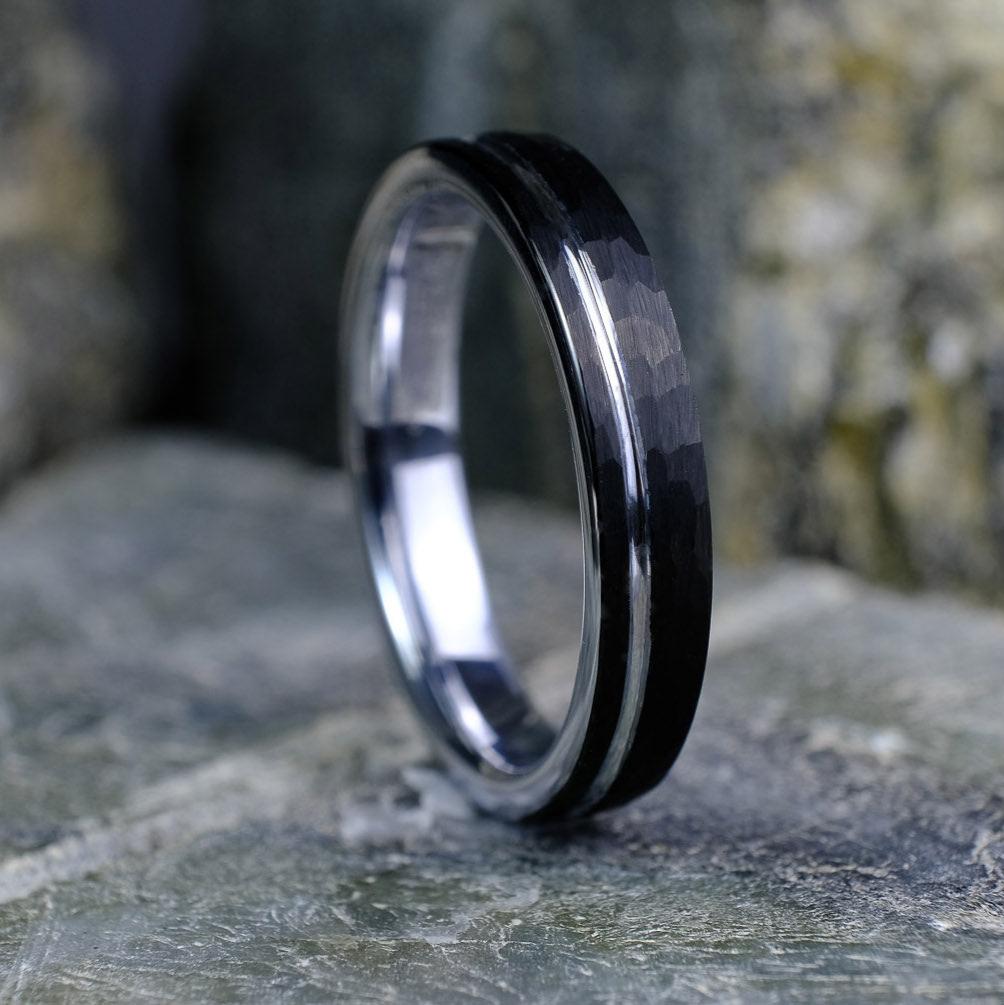 Black Hammered /  Silver Stripe & Interior - 4mm