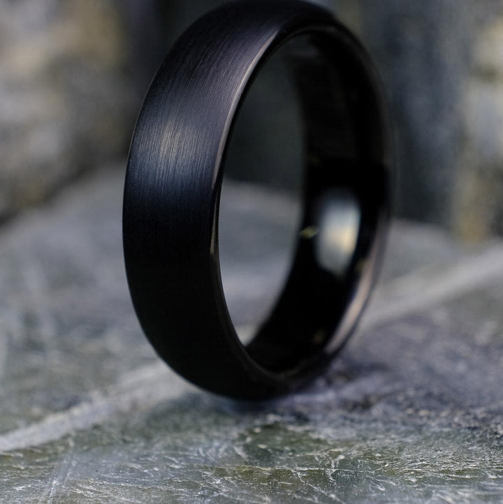 Classic Brushed Black Band - 6mm