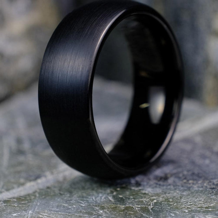 Classic Brushed Black Band - 8mm