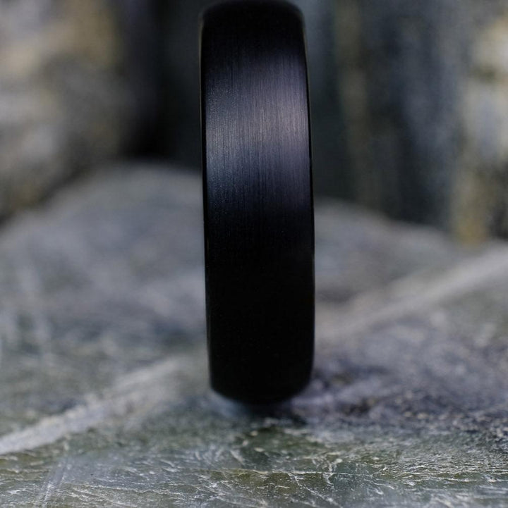 Classic Brushed Black Band - 6mm