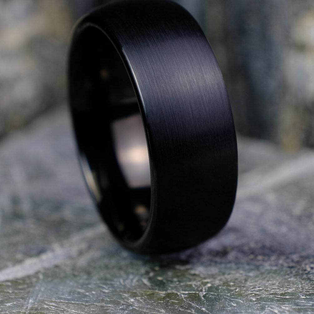 Classic Brushed Black Band - 8mm