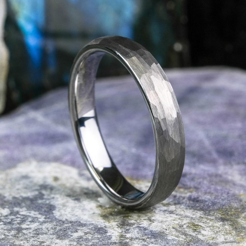 Silver Hammered Band - 4mm