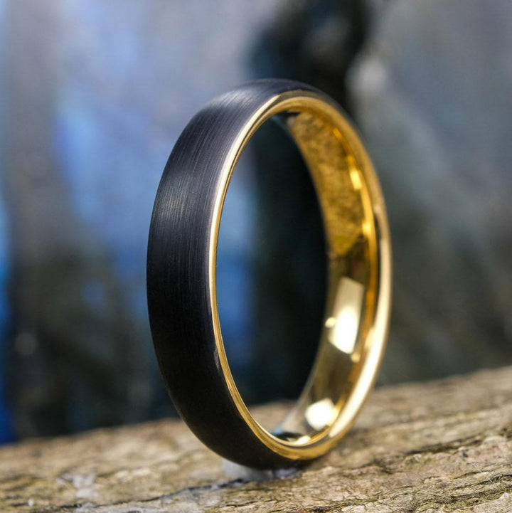 Brushed Black / Yellow Gold - 4mm