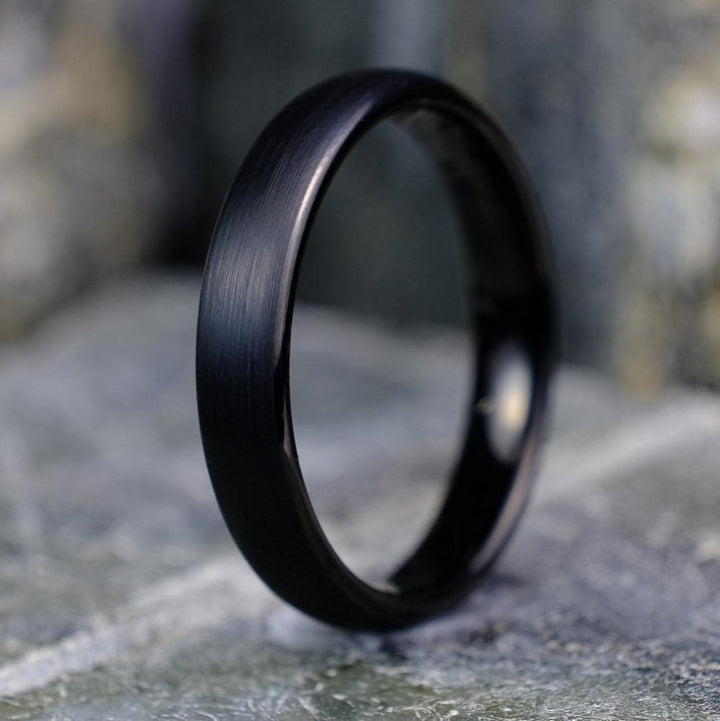 Classic Brushed Black Band - 4mm