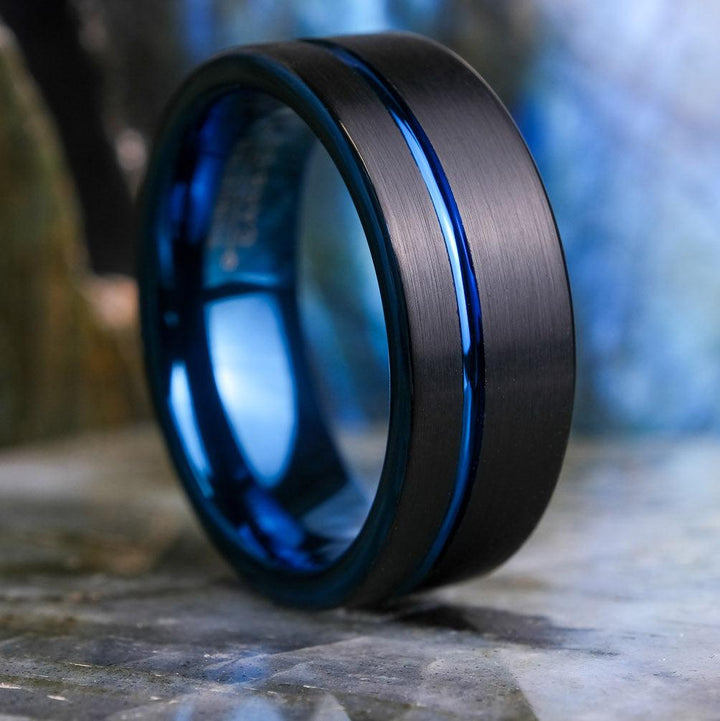 Black Brushed / Blue Stripe & Interior - 8mm