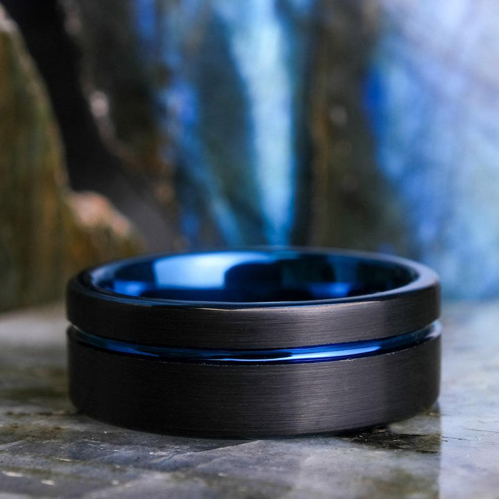 Black Brushed / Blue Stripe & Interior - 8mm