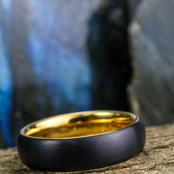 Brushed Black / Yellow Gold - 6mm