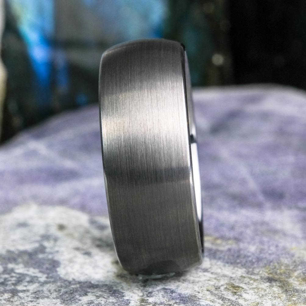 Classic Brushed Silver Tungsten Carbide Unisex Band - 8mm